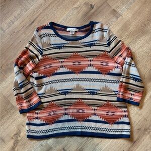 Allison Daley Southwest Crew Neck Sweater Size MP